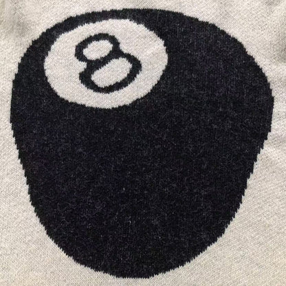 Stussy 8 Ball Knit Sweater Cream