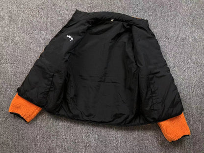 stussy-8-ball-sherpa-reversible-jacket-orange-4-Drip Store Argentina