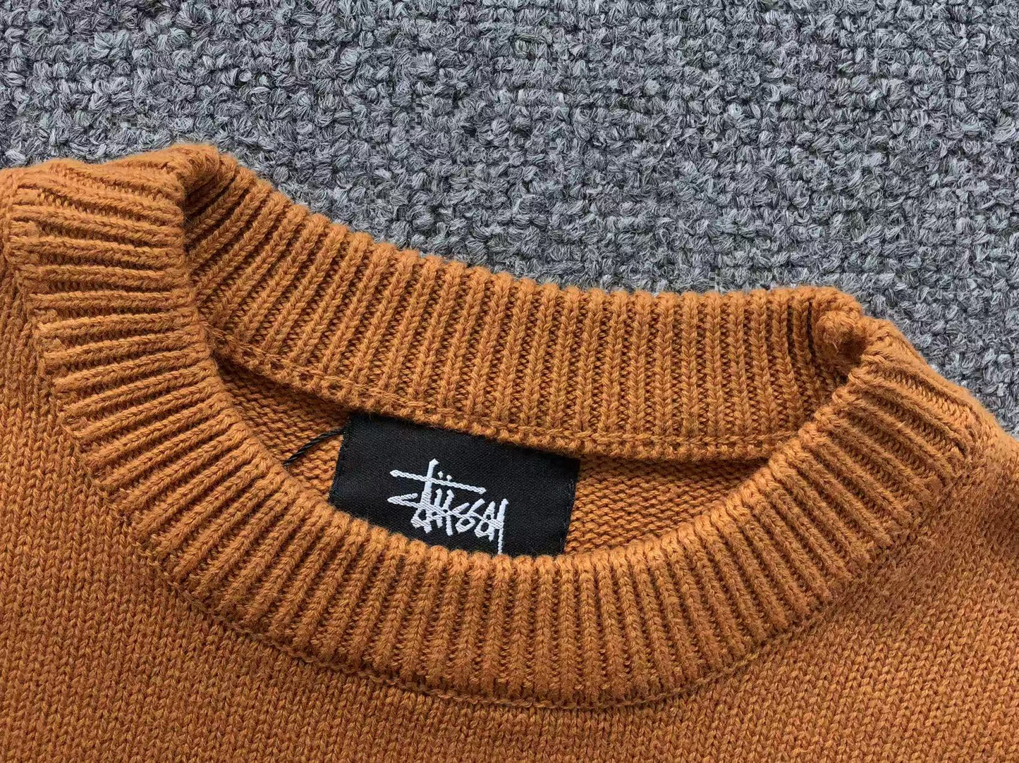 Stussy Surfman Icon Knit Sweater Brown