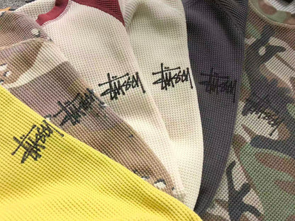 Stussy Thermal 2 Tone Raglan Shirt White