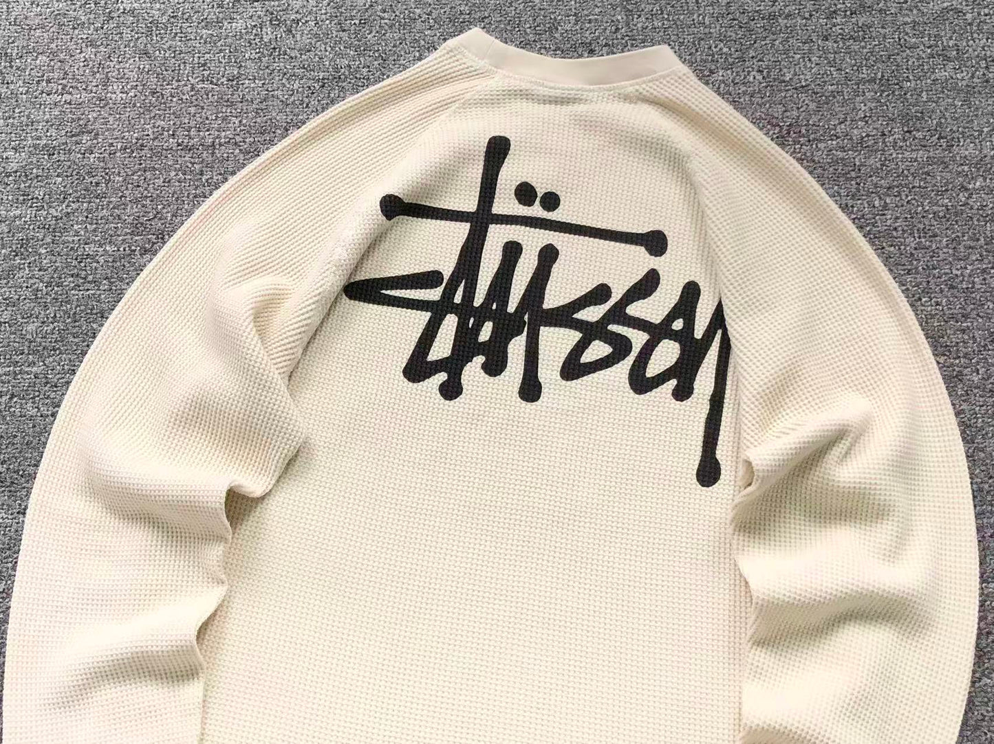 Stussy Thermal Raglan Shirt Cream
