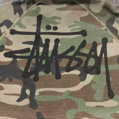 Stussy Thermal Raglan Shirt Woodland Camo