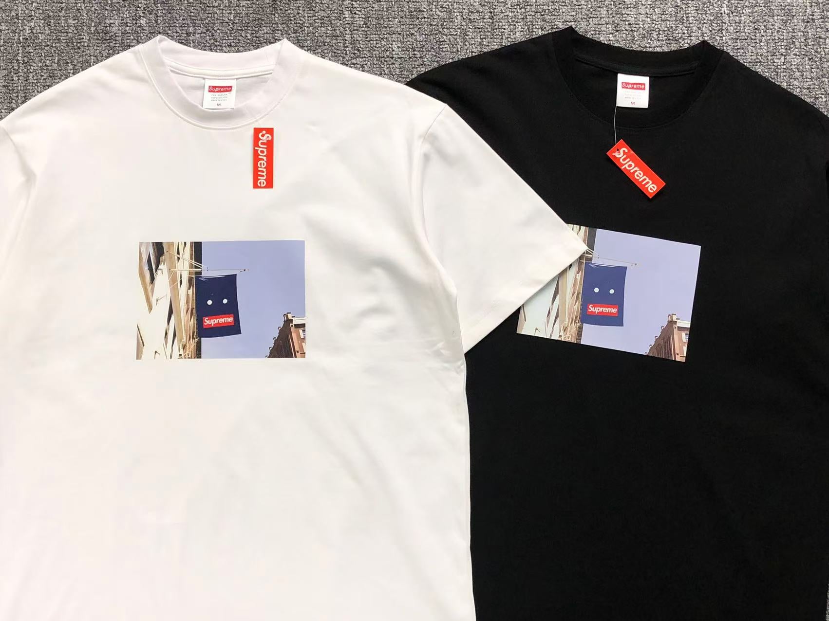 SUPREME BANNER TEE BLACK-Drip Store Argentina