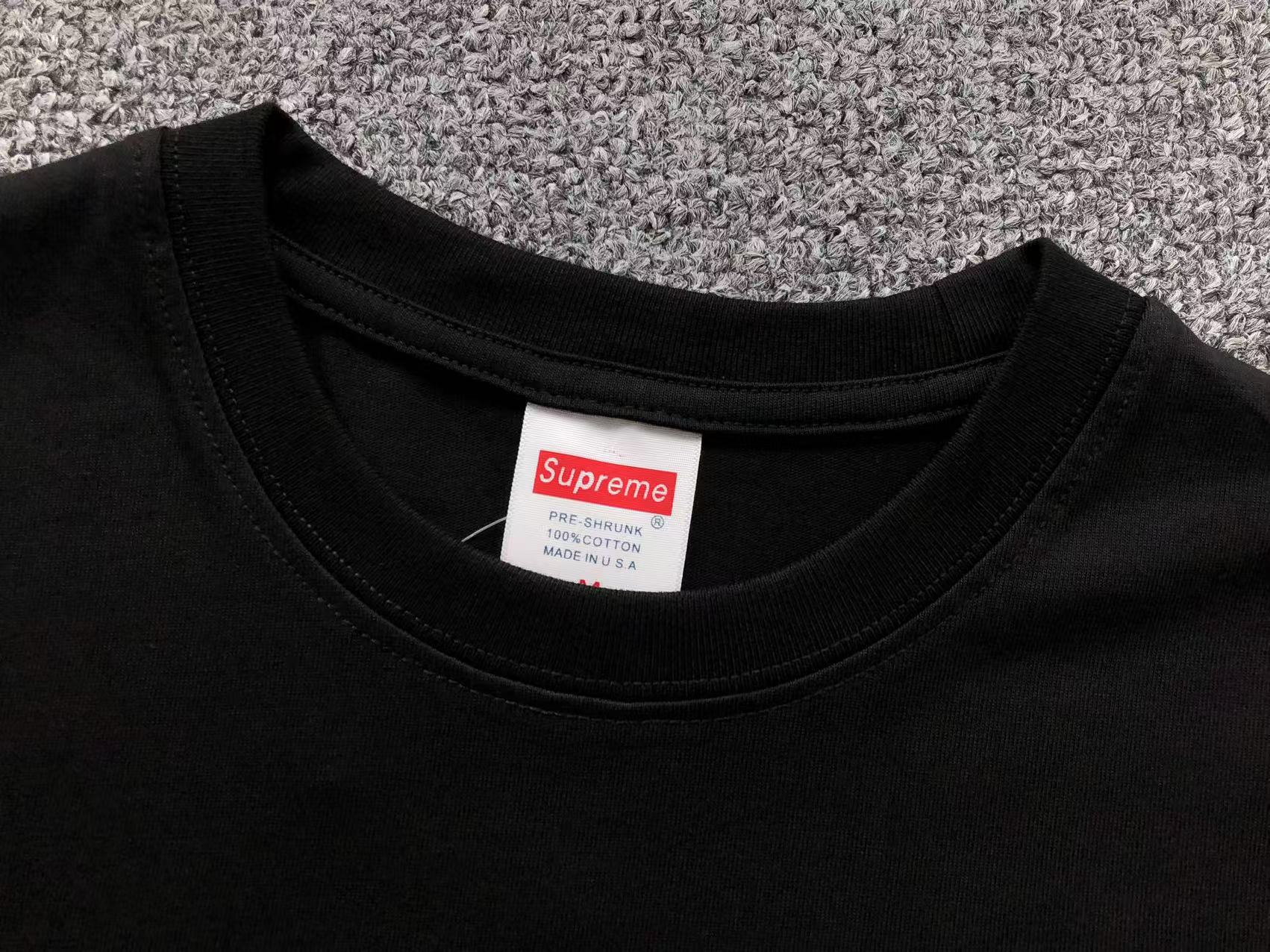 SUPREME BLACK SCRIPT TEE BLACK-Drip Store Argentina