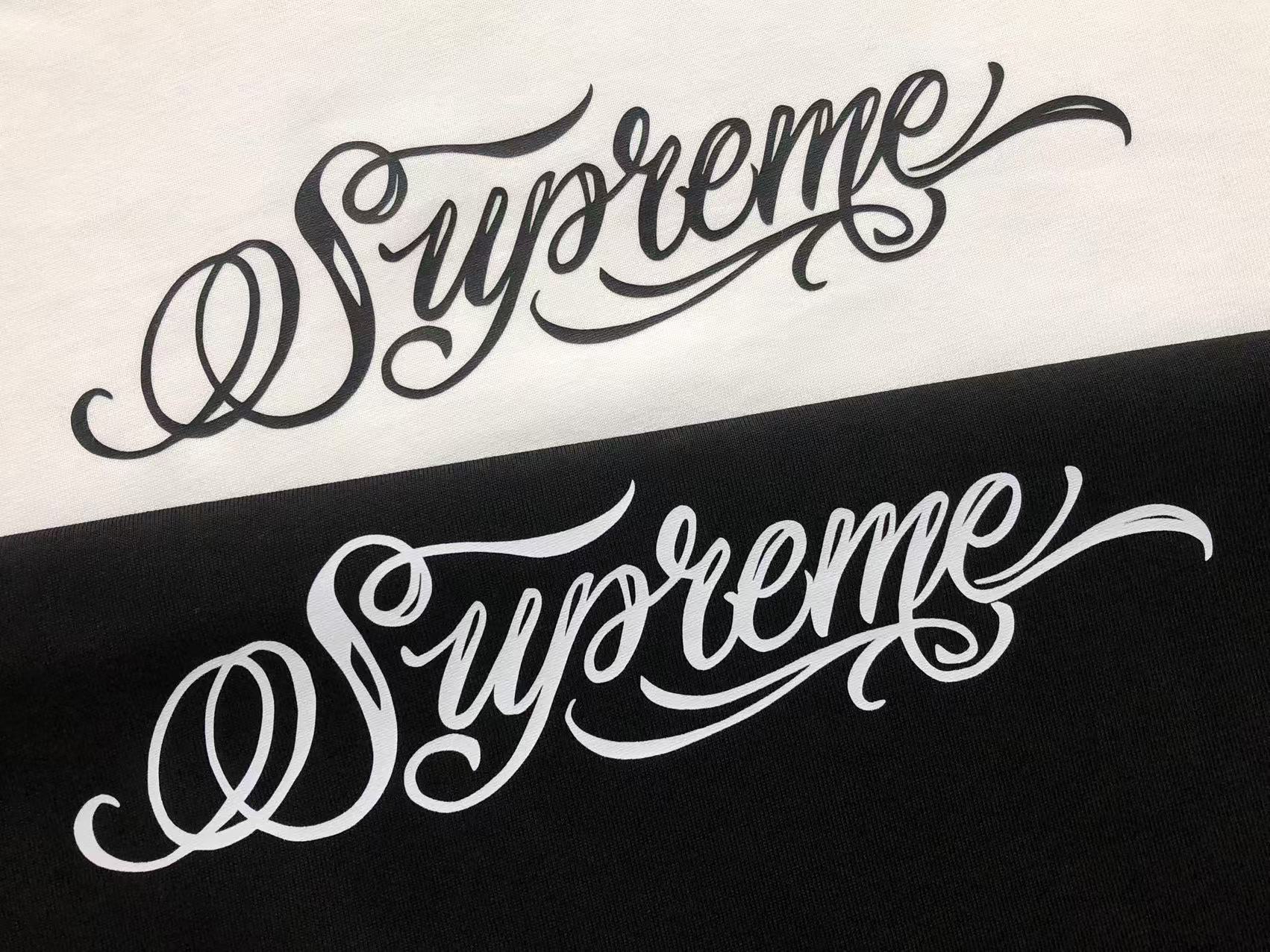 SUPREME BLACK SCRIPT TEE WHITE-Drip Store Argentina