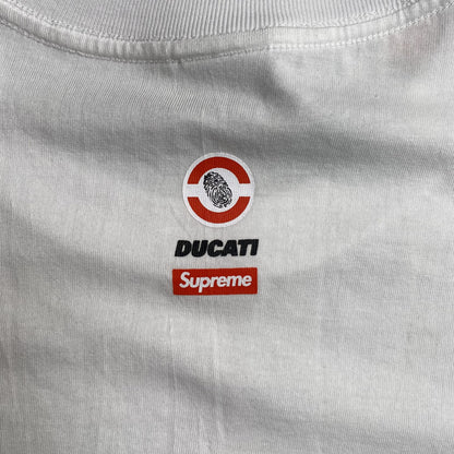 SUPREME DUCATI BIKE TEE WHITE-Drip Store Argentina