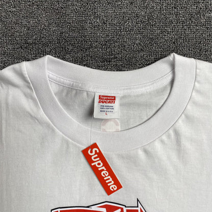 SUPREME DUCATI BIKE TEE WHITE-Drip Store Argentina
