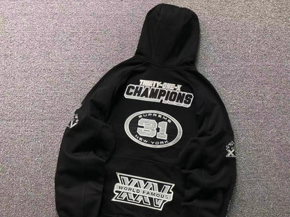 Supreme Football Zip Up Jacket Black