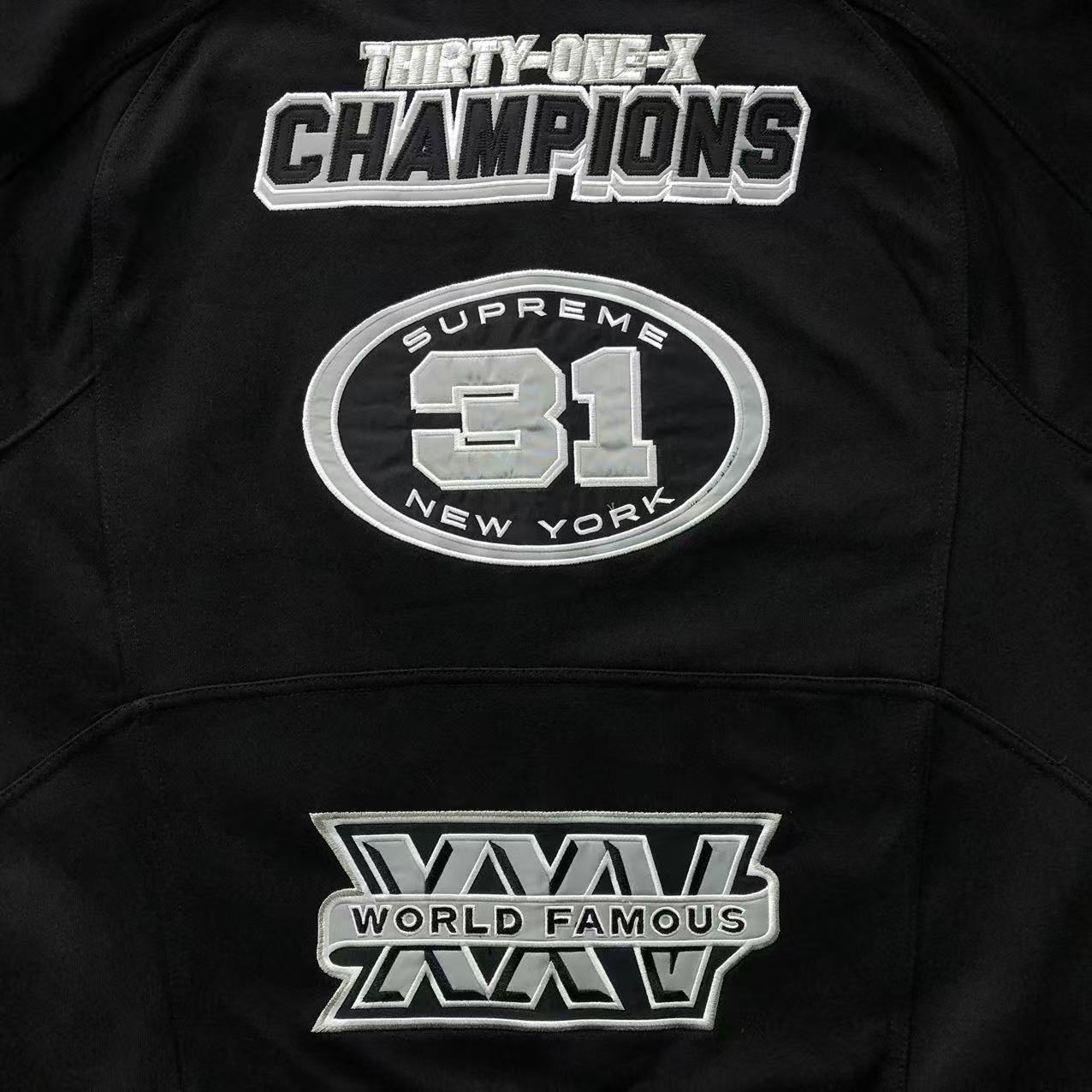 Supreme Football Zip Up Jacket Black