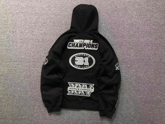Supreme Football Zip Up Jacket Black