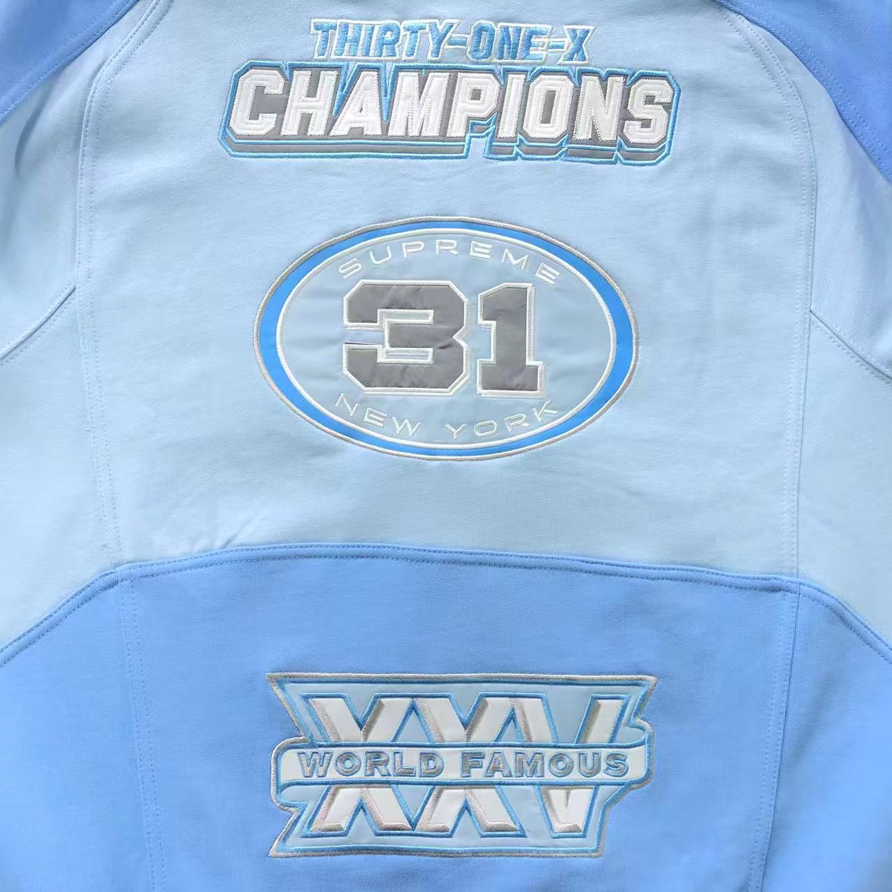Supreme Football Zip Up Jacket Light Blue