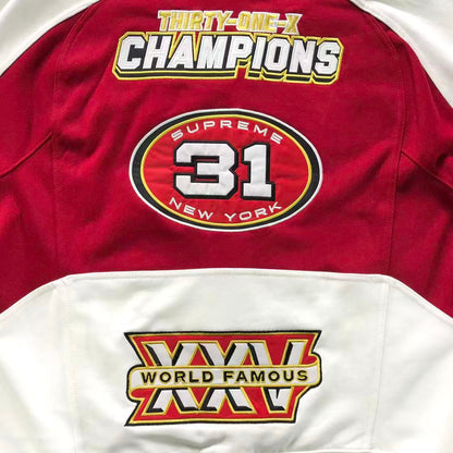 Supreme Football Zip Up Jacket Light White