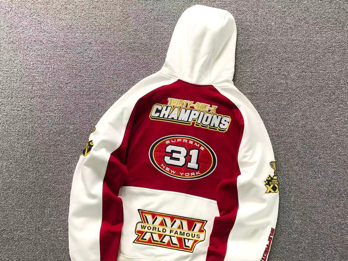 Supreme Football Zip Up Jacket Light White
