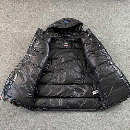 Supreme Fox Racing Shiny Down Puffer Jacket Black