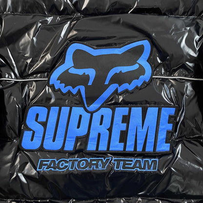Supreme Fox Racing Shiny Down Puffer Jacket Black