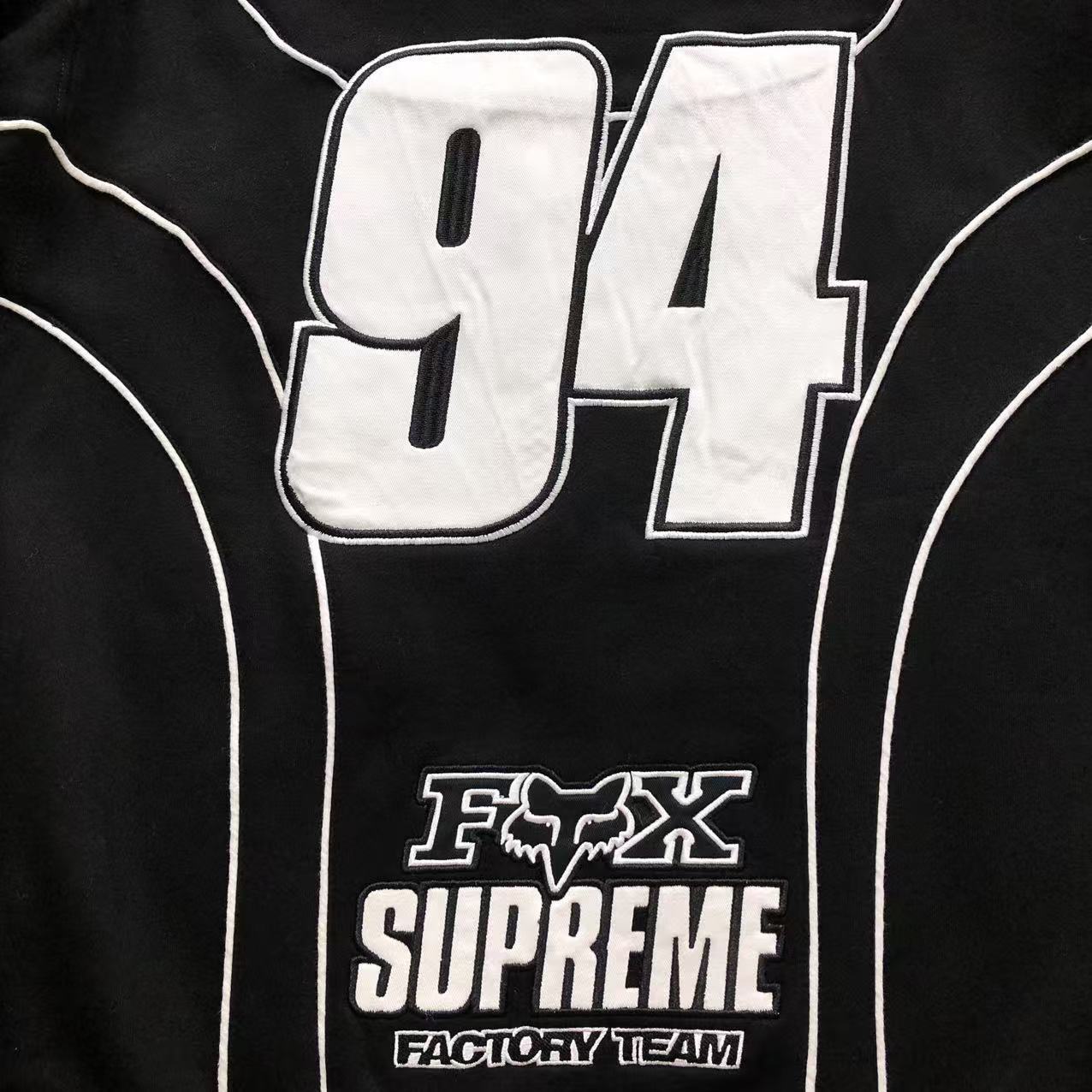 Supreme Fox Racing Zip Up Jacket Black