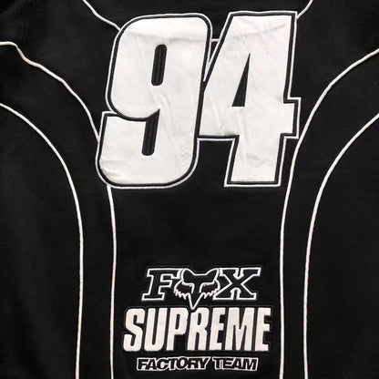 Supreme Fox Racing Zip Up Jacket Black