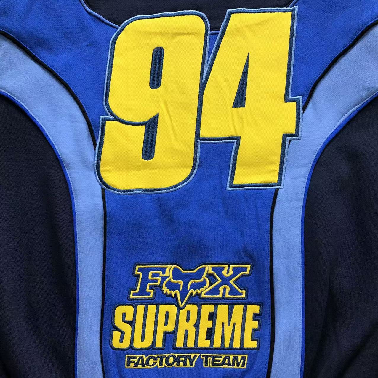 Supreme Fox Racing Zip Up Jacket Blue