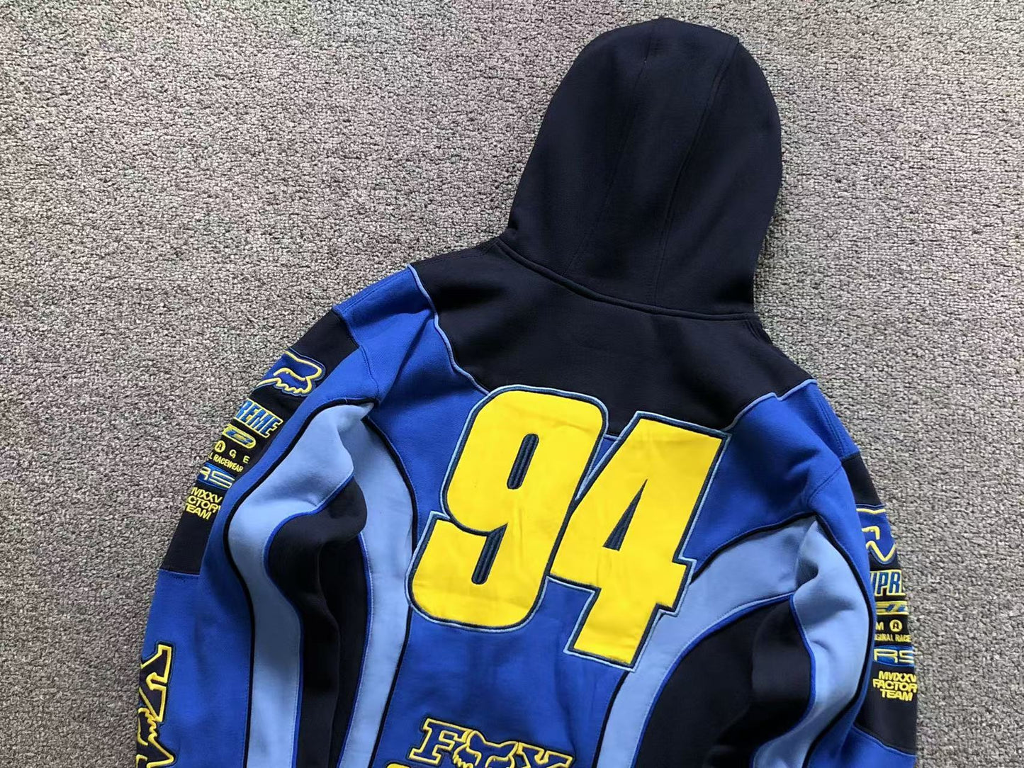 Supreme Fox Racing Zip Up Jacket Blue