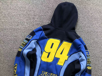 Supreme Fox Racing Zip Up Jacket Blue