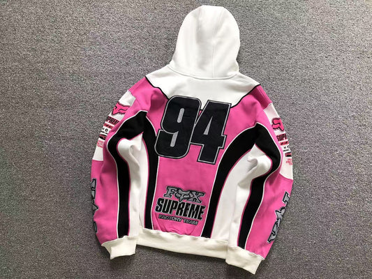 Supreme Fox Racing Zip Up Jacket White