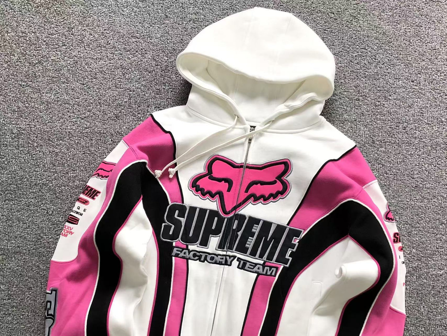 Supreme Fox Racing Zip Up Jacket White
