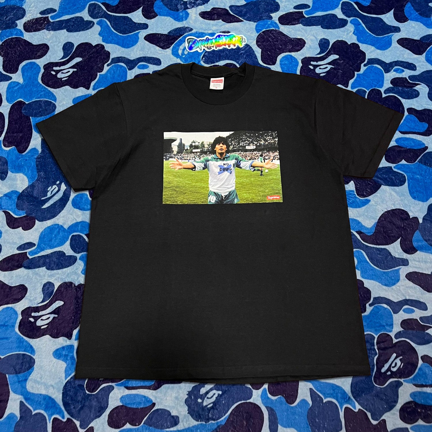 supreme-maradona-tee-black-Drip Store Argentina