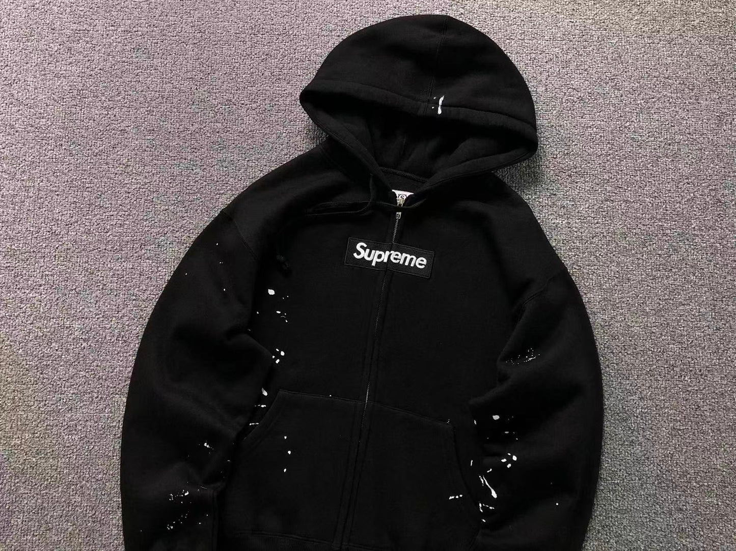 Supreme MM6 Maison Margiela Box Logo Zip Up Jacket Black