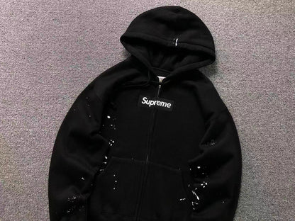Supreme MM6 Maison Margiela Box Logo Zip Up Jacket Black