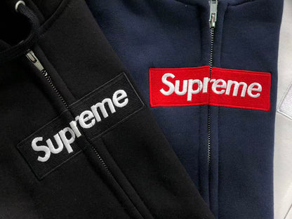 Supreme MM6 Maison Margiela Box Logo Zip Up Jacket Black