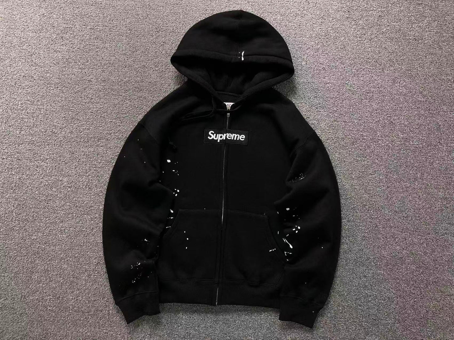Supreme MM6 Maison Margiela Box Logo Zip Up Jacket Black