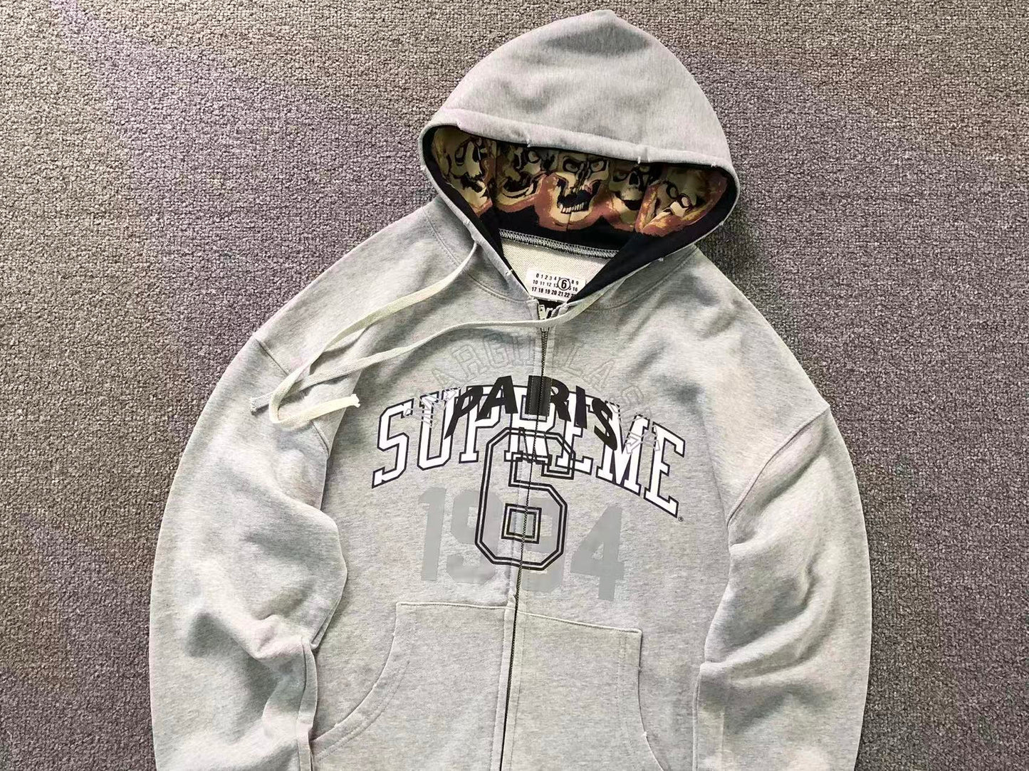 Supreme MM6 Maison Margiela Zip Up Jacket Grey