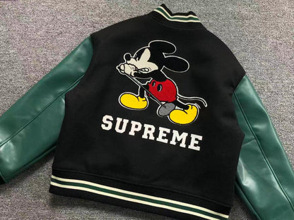 Supreme Number (N)ine Mickey Varsity Jacket Black