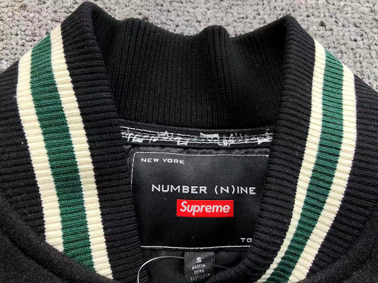 Supreme Number (N)ine Mickey Varsity Jacket Black