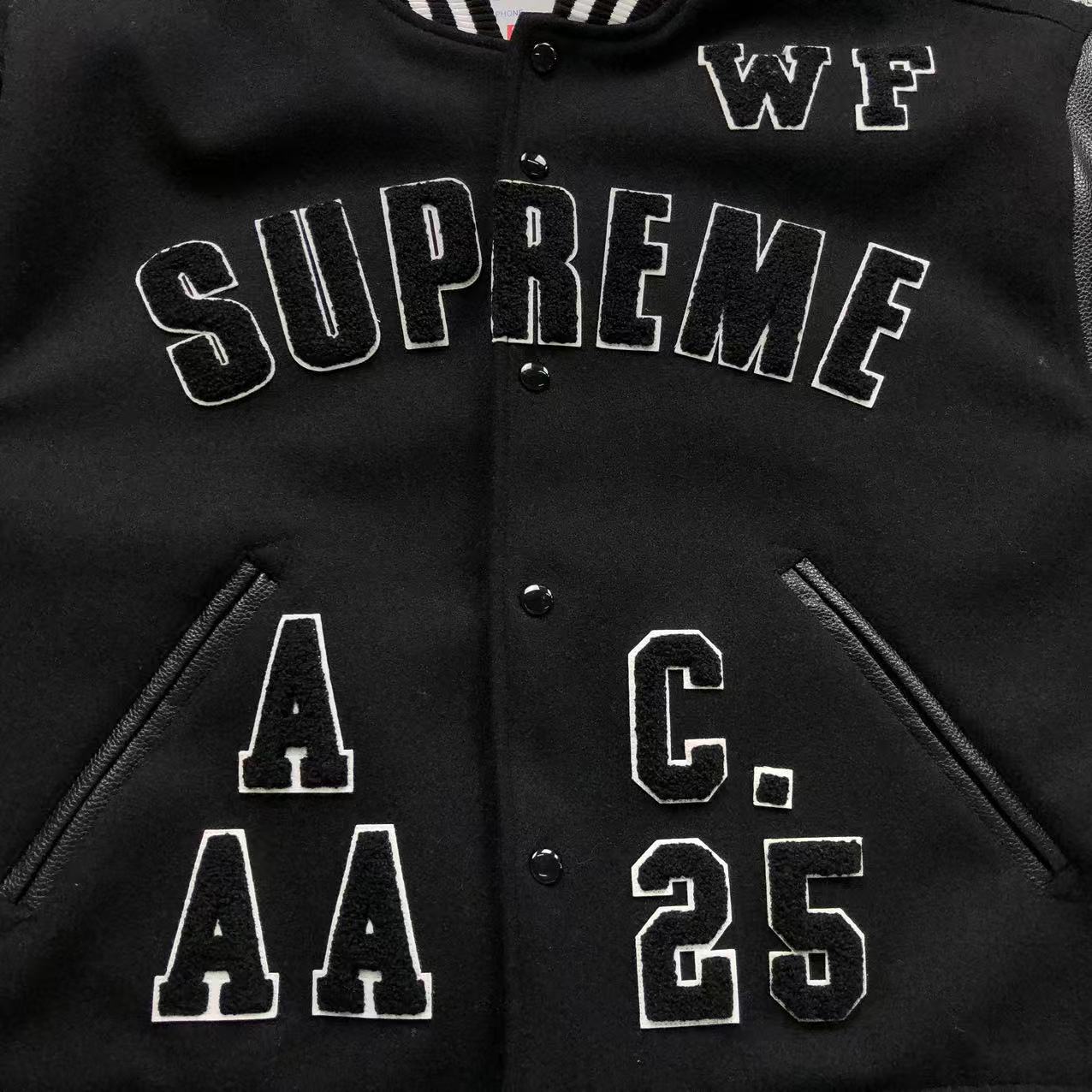 Supreme Praises Varsity Jacket Black