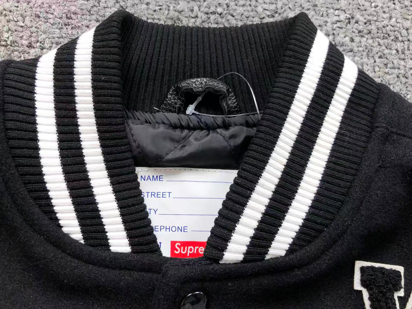 Supreme Praises Varsity Jacket Black