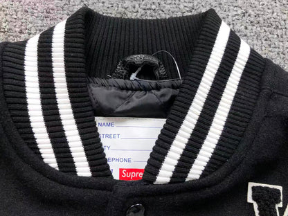 Supreme Praises Varsity Jacket Black