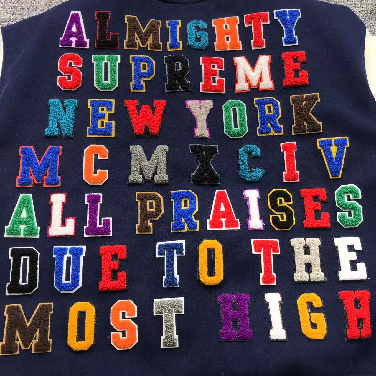 Supreme Praises Varsity Jacket Navy