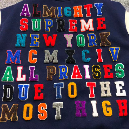 Supreme Praises Varsity Jacket Navy