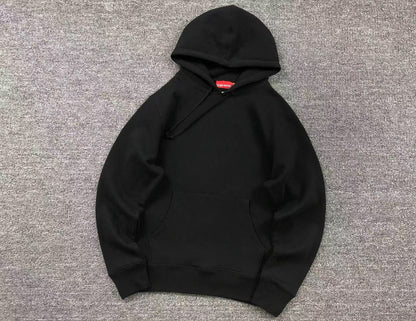 Supreme Satin Appliqué Hoodie Black