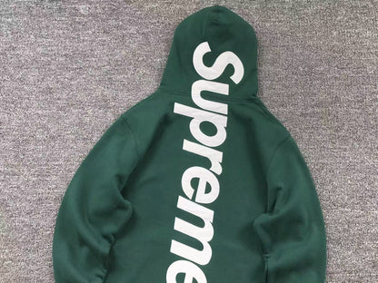Supreme Satin Appliqué Hoodie Green