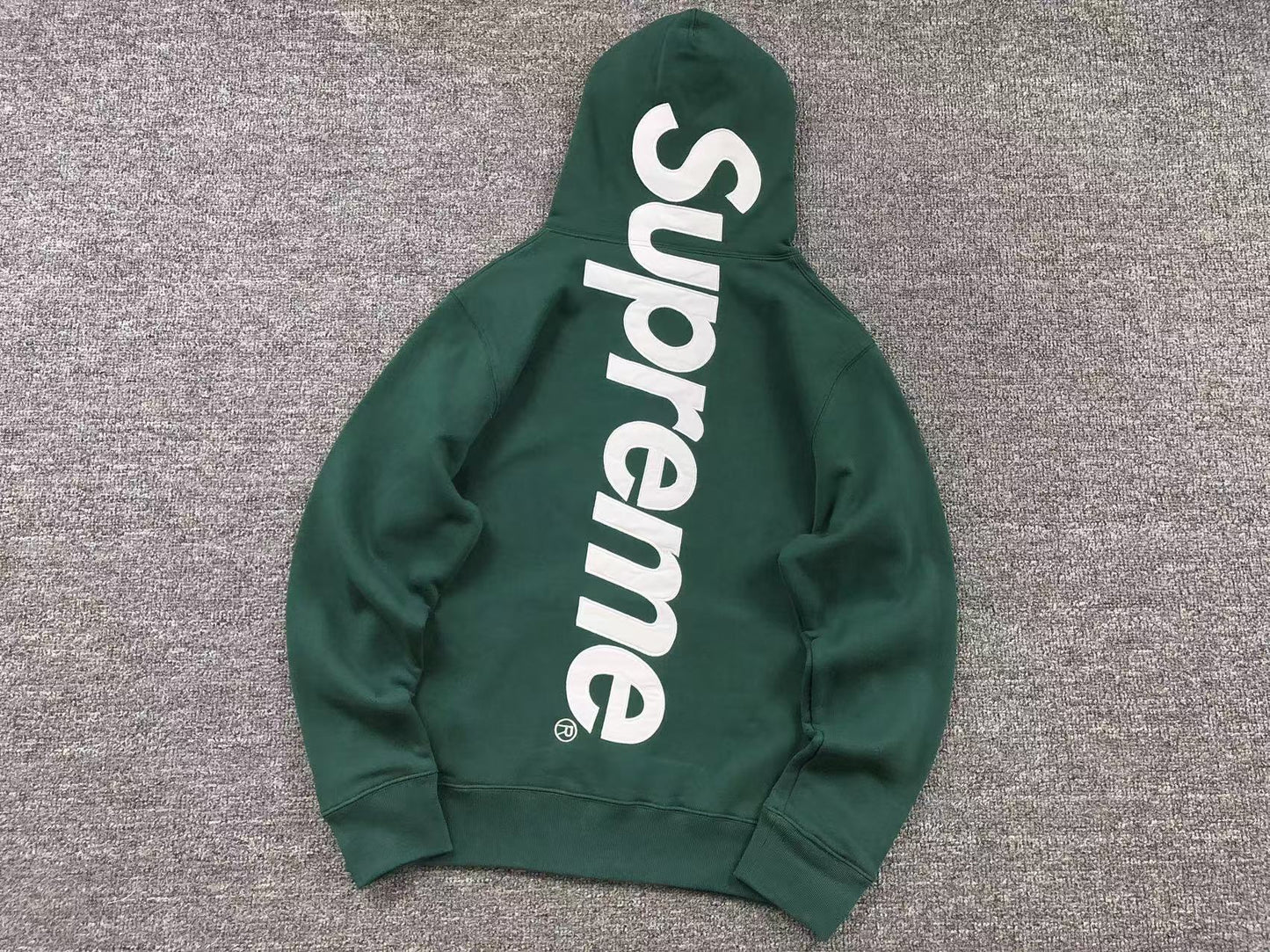 Supreme Satin Appliqué Hoodie Green