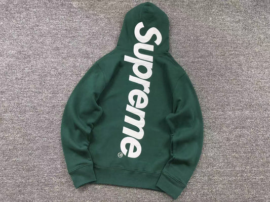 Supreme Satin Appliqué Hoodie Green