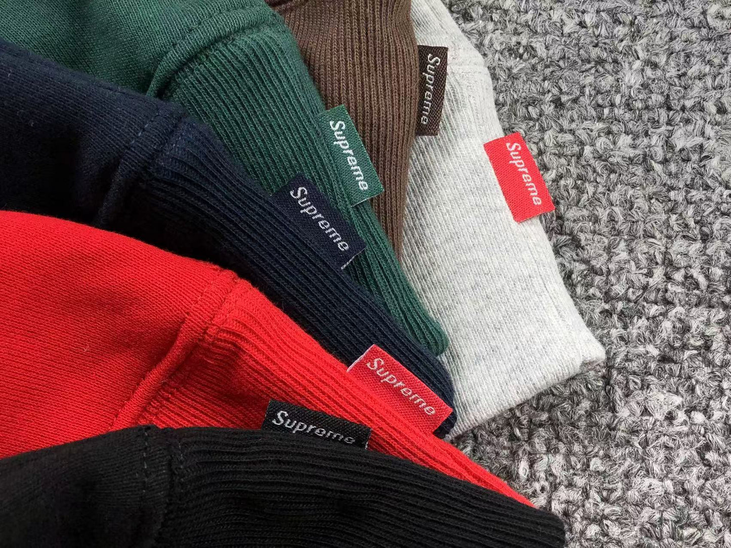Supreme Satin Appliqué Hoodie Red