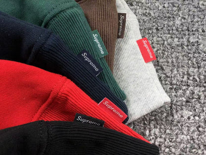 Supreme Satin Appliqué Hoodie Red