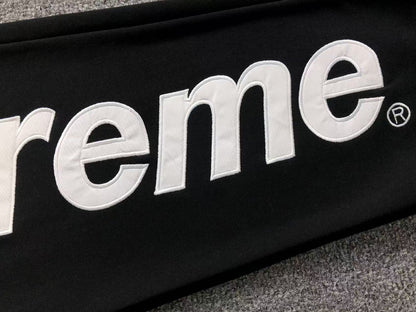 Supreme Satin Appliqué Sweatpants Black