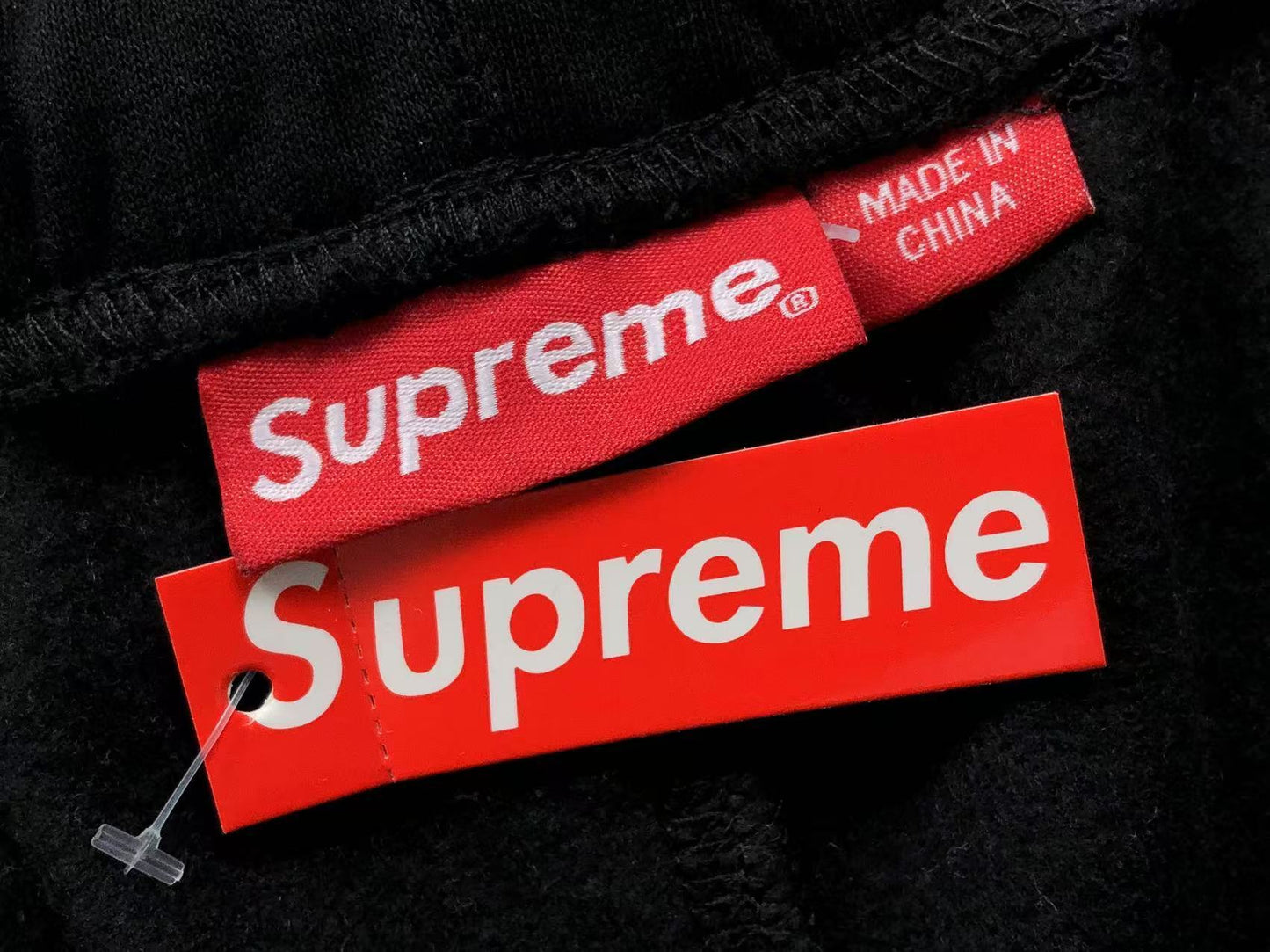 Supreme Satin Appliqué Sweatpants Black