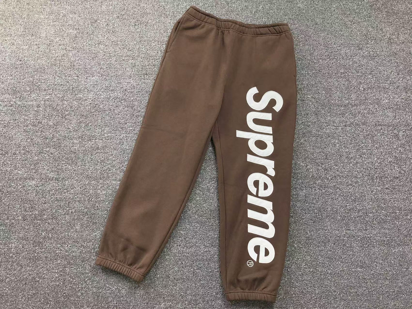Supreme Satin Appliqué Sweatpants Brown