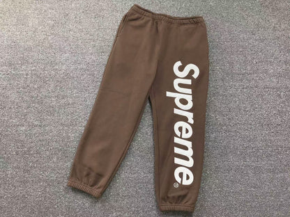 Supreme Satin Appliqué Sweatpants Brown