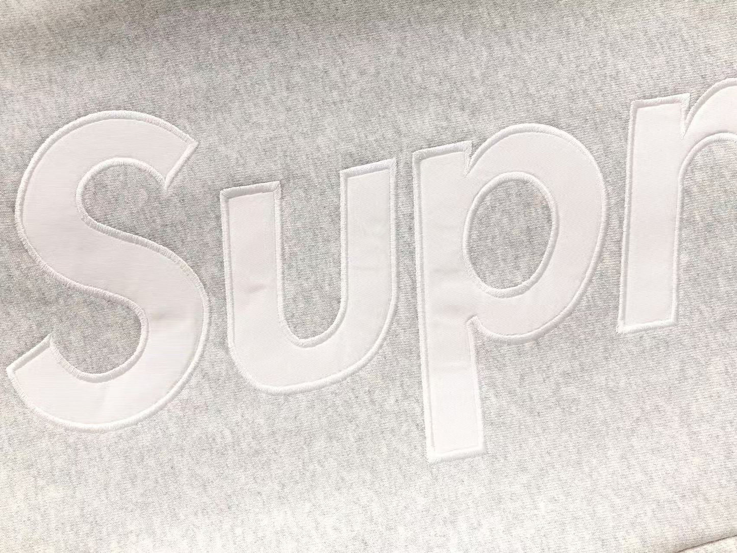 Supreme Satin Appliqué Sweatpants Grey